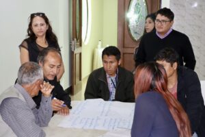 Taller de rendició de comptes del projecte a Oruro 